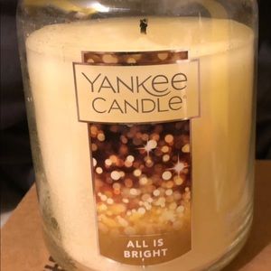 Yankee Candle All Is Bright Candle Burned Once